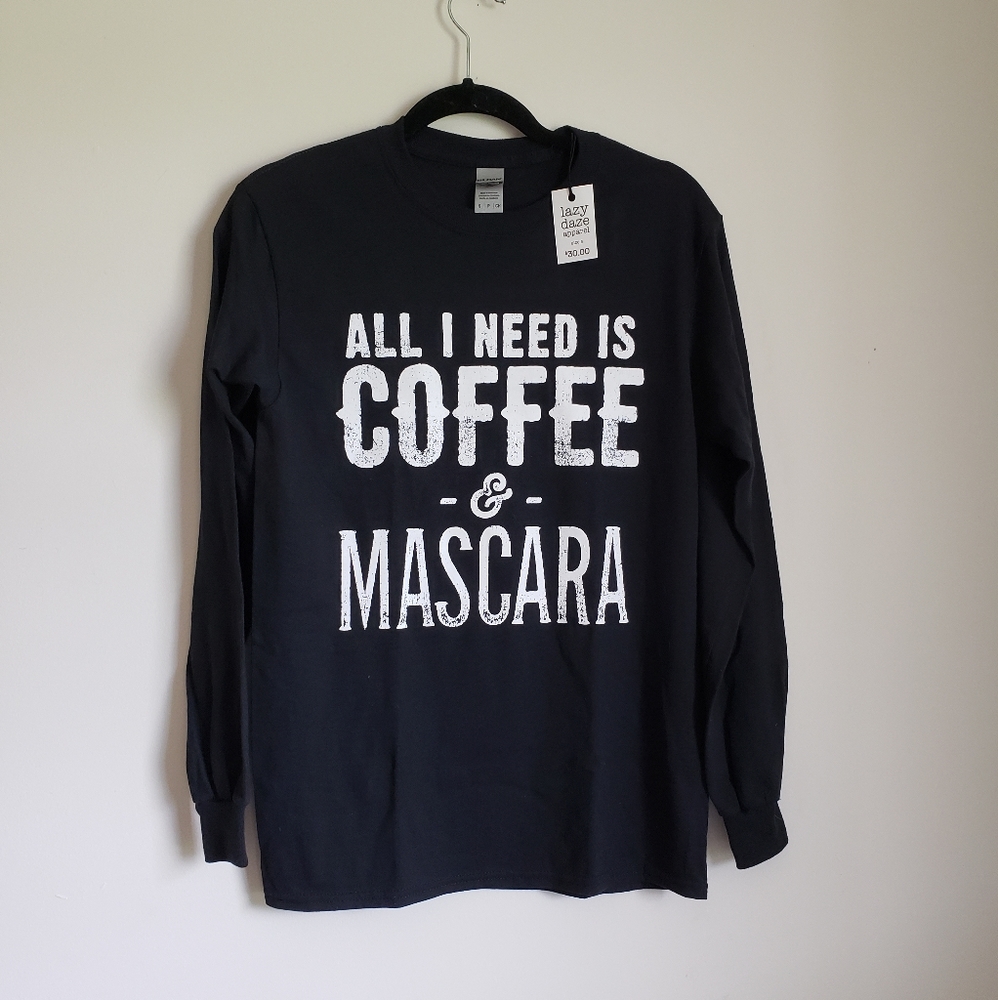 Lazy Daze Apparel longsleeve black graphic tee